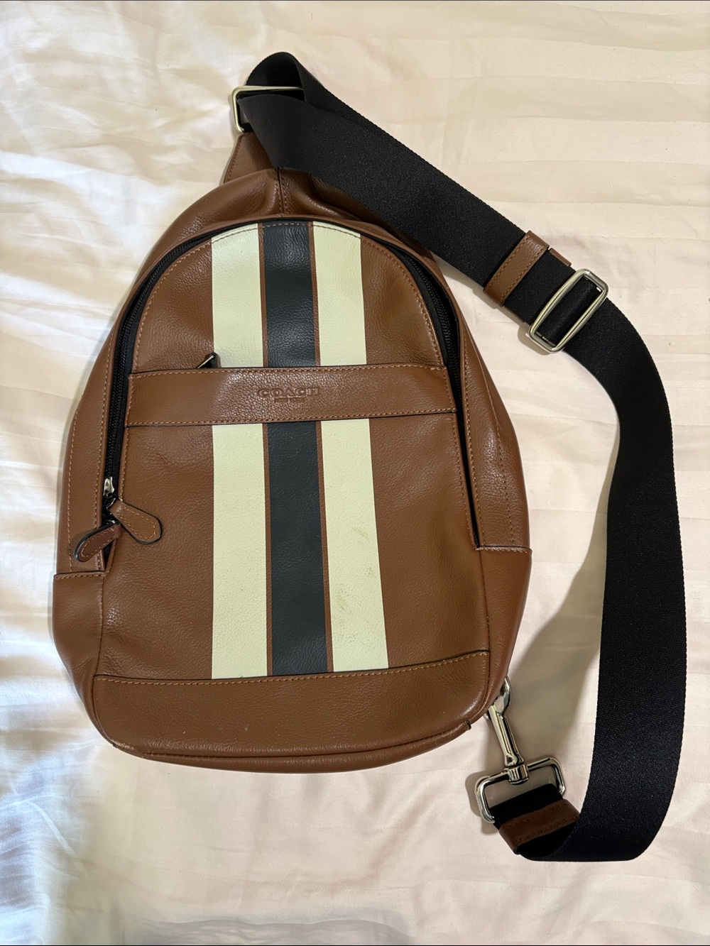 Coach Brown Leather Men’s Sling Bag